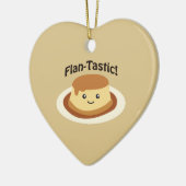 Flantastisch! Cute flan Keramisch Ornament (Links)