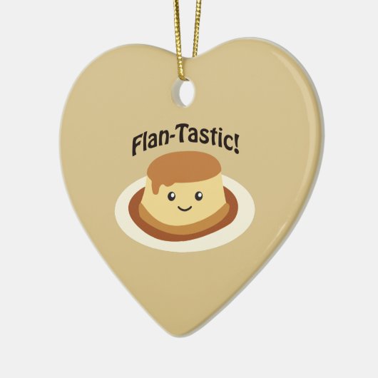 Flantastisch! Cute flan Keramisch Ornament (Links)