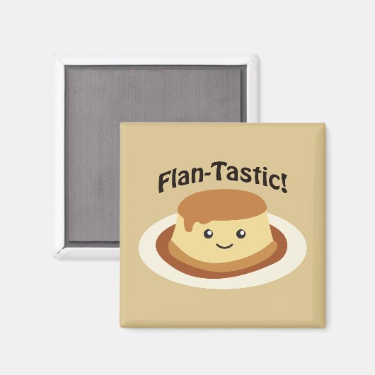 Flantastisch! Cute flan Magneet (Voorkant / Achterkant)
