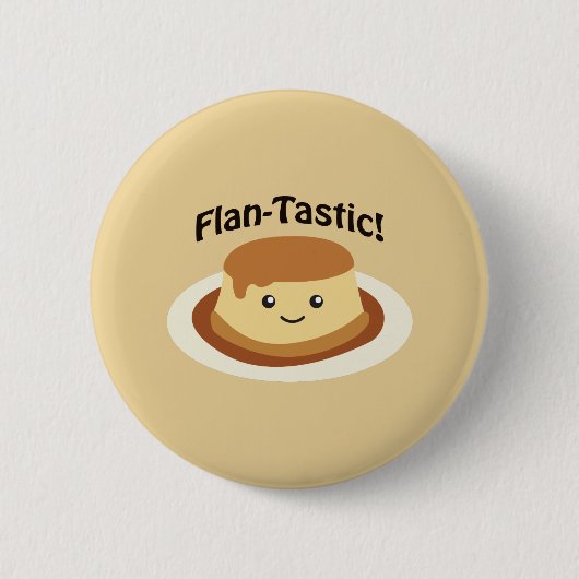 Flantastisch! Cute flan Ronde Button 5,7 Cm (Voorkant)