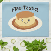 Flantastisch! Cute flan Theedoek (Gevouwen)
