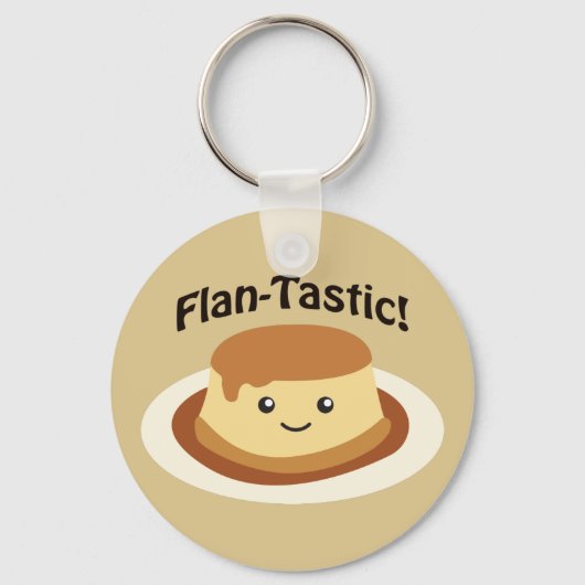 Flantastisch! Mooie flan Sleutelhanger (Voorkant)