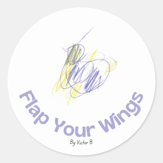 Flap je vleugels Inspirerend Sticker (Voorkant)