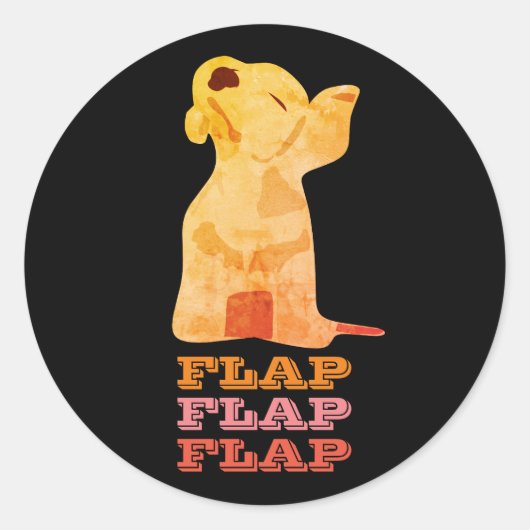 Flap Ronde Sticker (Voorkant)