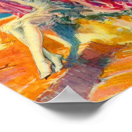 flaper op het strand poster (Hoek)