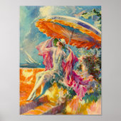 flaper op het strand poster (Voorkant)