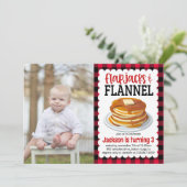 Flapjacks en Flanel Pannenkoek Foto Verjaardag Kaart (Staand voorkant)