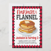 Flapjacks en Flanelen Pannenkoeken Verjaardagsuitn Kaart (Voorkant)