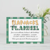 Flapjacks & Flanel Party uitnodiging (Staand voorkant)