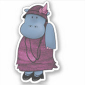 Flappapotomus Sticker (Voorkant)