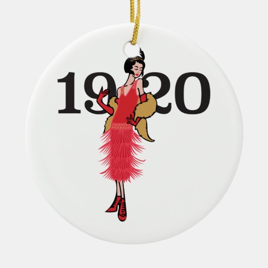 Flapper 1920 keramisch ornament (Voorkant)