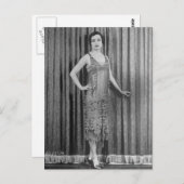 Flapper 1920  zwart-witte foto briefkaart (Voorkant / Achterkant)