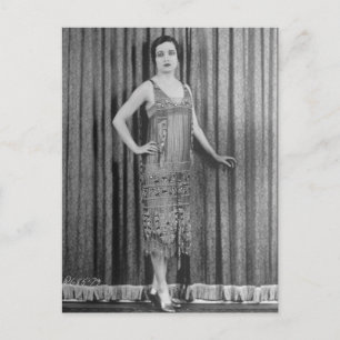 Flapper 1920  zwart-witte foto briefkaart