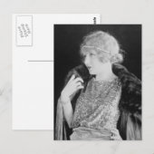 Flapper 1920  zwart-witte foto briefkaart (Voorkant / Achterkant)