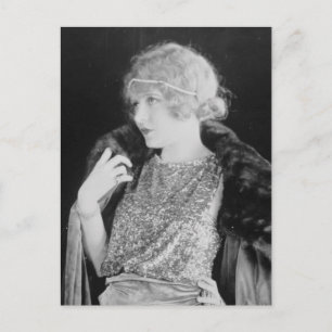 Flapper 1920  zwart-witte foto briefkaart
