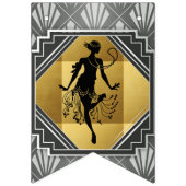 Flapper Art Deco Gatsby 6 Foot Bunting Banner (Eerste vlag)