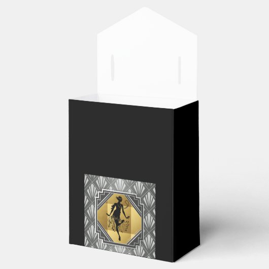 Flapper Art Deco Gatsby Kleine Tent Feest Doos Bedankdoosjes (Geopend)