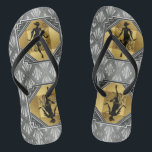 Flapper Art Deco Gatsby-Teenslippers Teenslippers<br><div class="desc">Ontworpen door de dochter van Frankie. Geweldig als cadeau voor Gatsby's Art Deco Wedding Bridal Party uit 1920.</div>