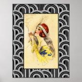  Flapper Art Deco Poster. Poster (Voorkant)