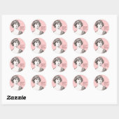 Flapper Beauty Meisjes Gewoon Willen Plezier Ronde Sticker (Vel)
