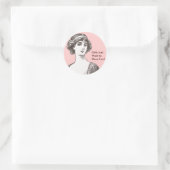  Flapper Beauty Meisjes Gewoon Willen Plezier Ronde Sticker (Tas)