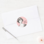  Flapper Beauty Meisjes Gewoon Willen Plezier Ronde Sticker (Envelop)