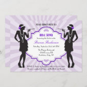 Flapper Bridal Shower-uitnodiging Kaart (Voorkant / Achterkant)