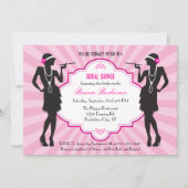 Flapper Bridal Shower-uitnodiging Kaart (Voorkant)