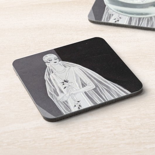 Flapper Bride Bier Onderzetter (Linkerzijde)