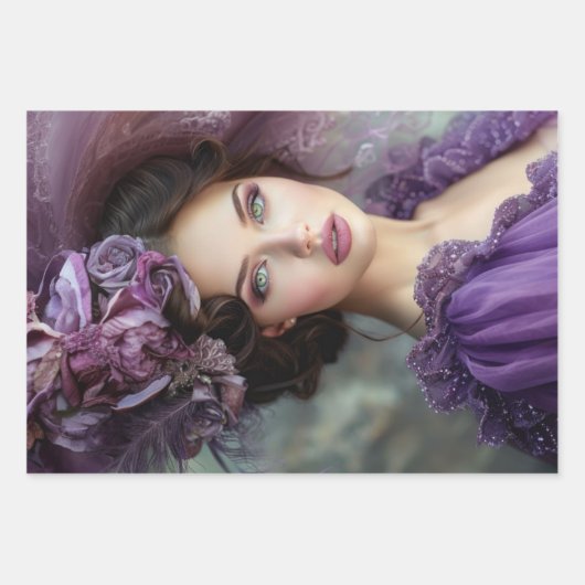  Flapper Dames van de Zuid Decoupage Inpakpapier Vel (Voorkant 3)