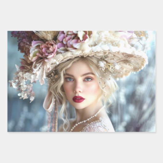  Flapper Dames van de Zuid Decoupage Inpakpapier Vel (Voorkant)