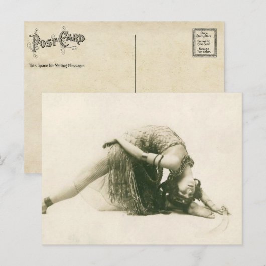 Flapper Dancer La Sylphe Backbend Briefkaart (Voorkant / Achterkant)