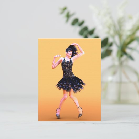 Flapper Dancing  Briefkaart (Staand voorkant)
