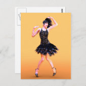 Flapper Dancing  Briefkaart (Voorkant / Achterkant)