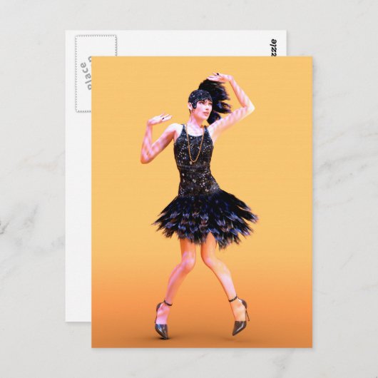 Flapper Dancing  Briefkaart (Voorkant / Achterkant)