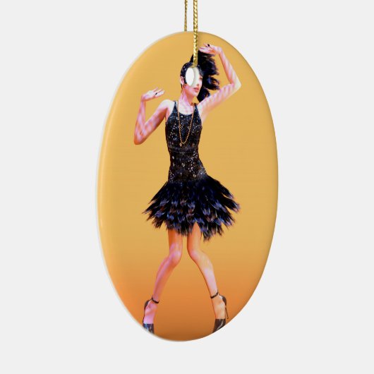 Flapper Dancing  Keramisch Ornament (Rechts)