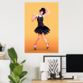 Flapper Dancing  Poster (Thuiskantoor)