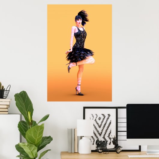 Flapper Dancing Poster (Thuiskantoor)