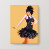 Flapper Dancing Vintage Button (Voorkant)