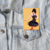 Flapper Dancing Vintage Button (Insitu)