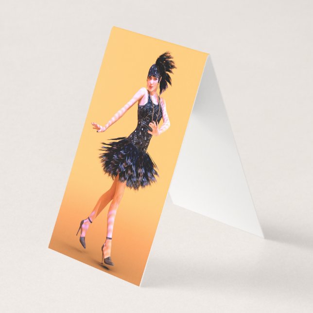 Flapper Dancing Vintage Kaart (Voorkant)