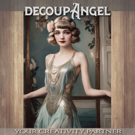 Flapper Elegance - Decoupage - Tissuepapier
