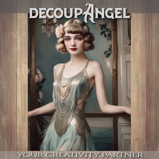 Flapper Elegance - Decoupage - Tissuepapier