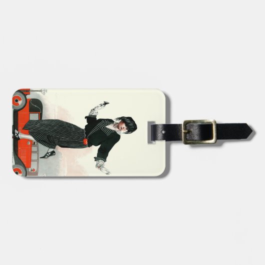 Flapper en Roadster Bagagelabel (Voorkant horizontaal)