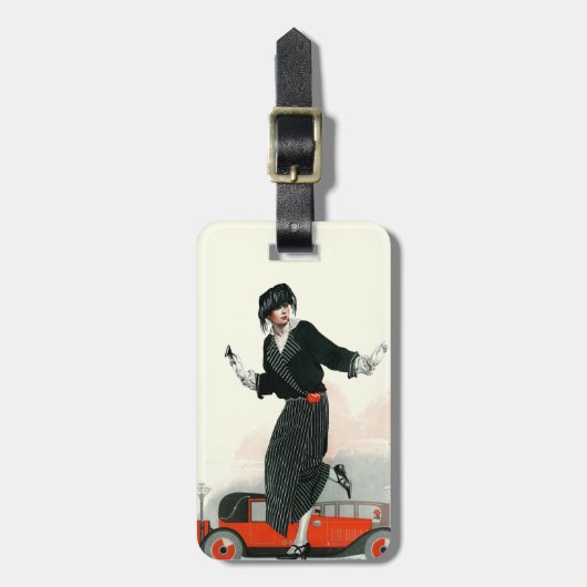 Flapper en Roadster Bagagelabel (Voorkant verticaal)