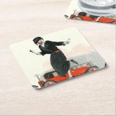 Flapper en Roadster Kartonnen Onderzetters (Schuin)