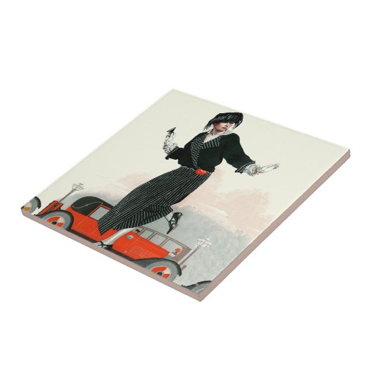 Flapper en Roadster Tegeltje (Zijkant)