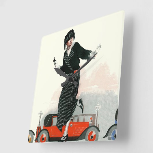 Flapper en Roadster Vierkante Klok (Hoek)