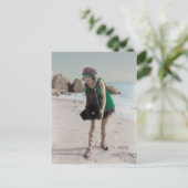 Flapper Fotograaf op het strand Briefkaart (Staand voorkant)