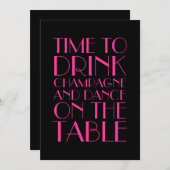 Flapper Fun - 21st Birthday Uitnodiging (Voorkant / Achterkant)